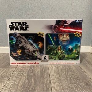 Star Wars Puzzles, Disney, 500pc each, Prime 3D Lenticular Puzzles(2) - NEW!!